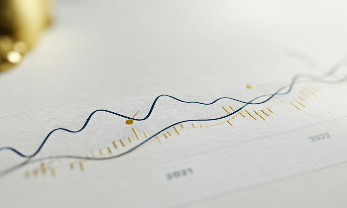 Abstract financial chart